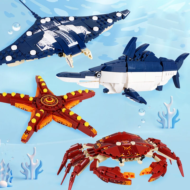 Aquarium Fish Lego - Mainan Blok Bangunan Kreatif Hewan Laut