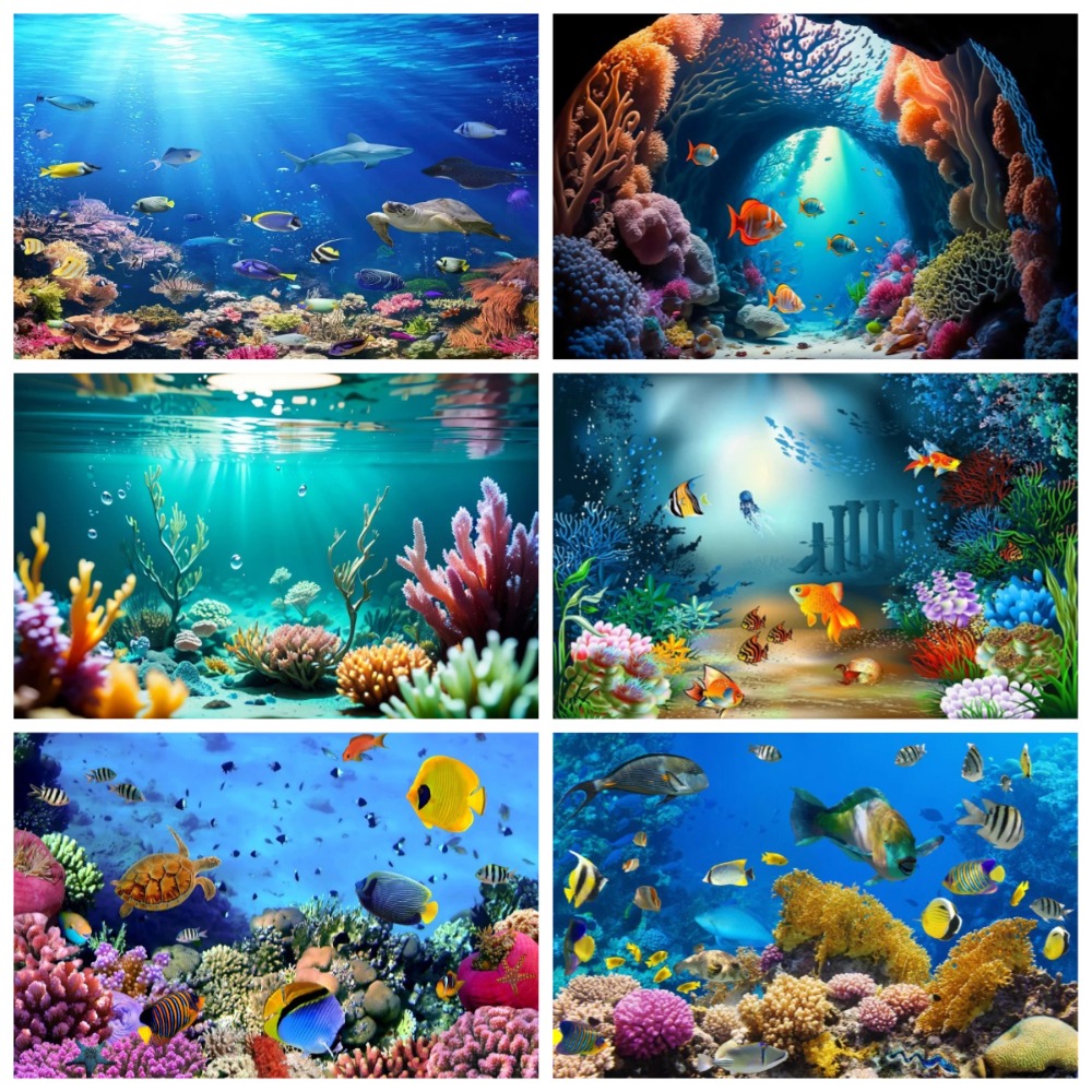 Aquarium Fish World - Latar Belakang Fotografi Tema Akuarium Ikan