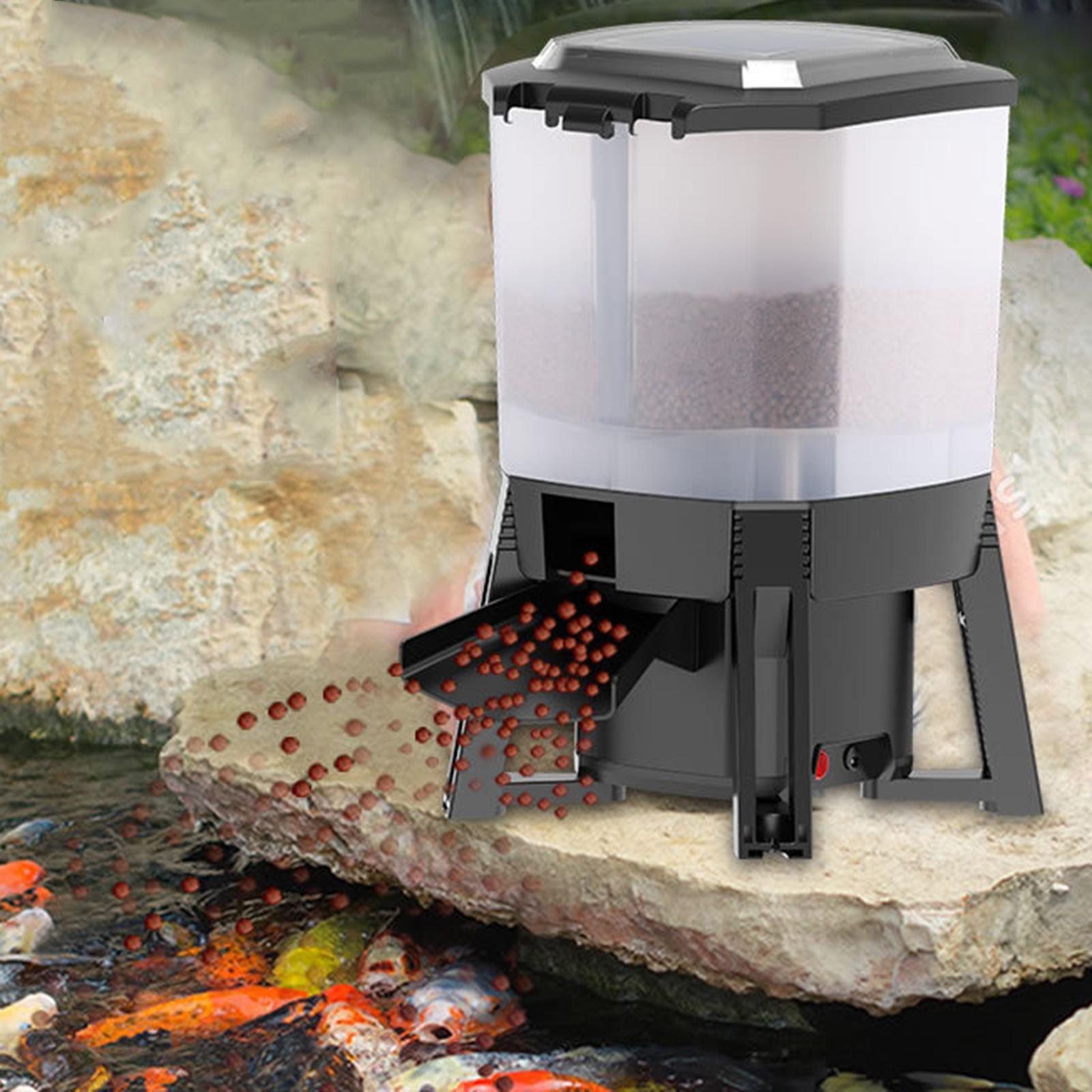 Aquarium Fish Feeder Automatic - Pengumpan Ikan Otomatis Tenaga Surya 6L