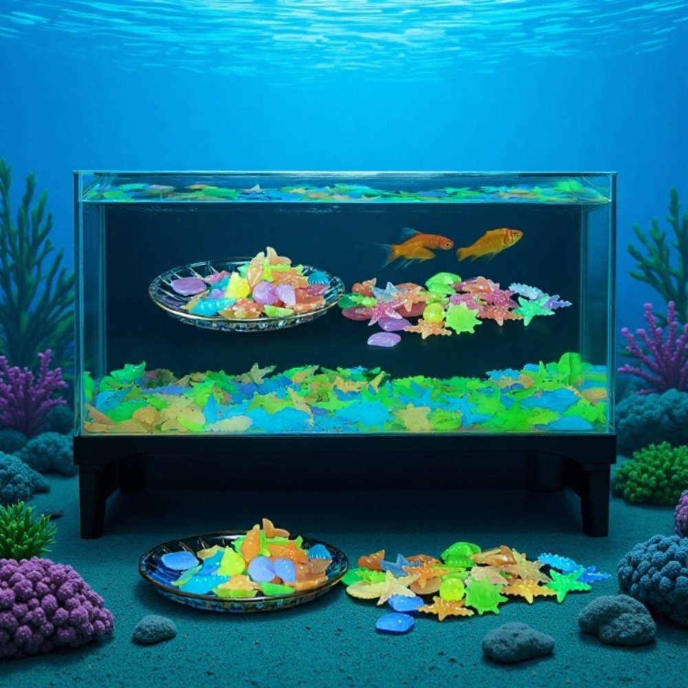 Aquarium Fish To Buy - Batu Laut Bercahaya, Cangkang Kerang Fluoresen,