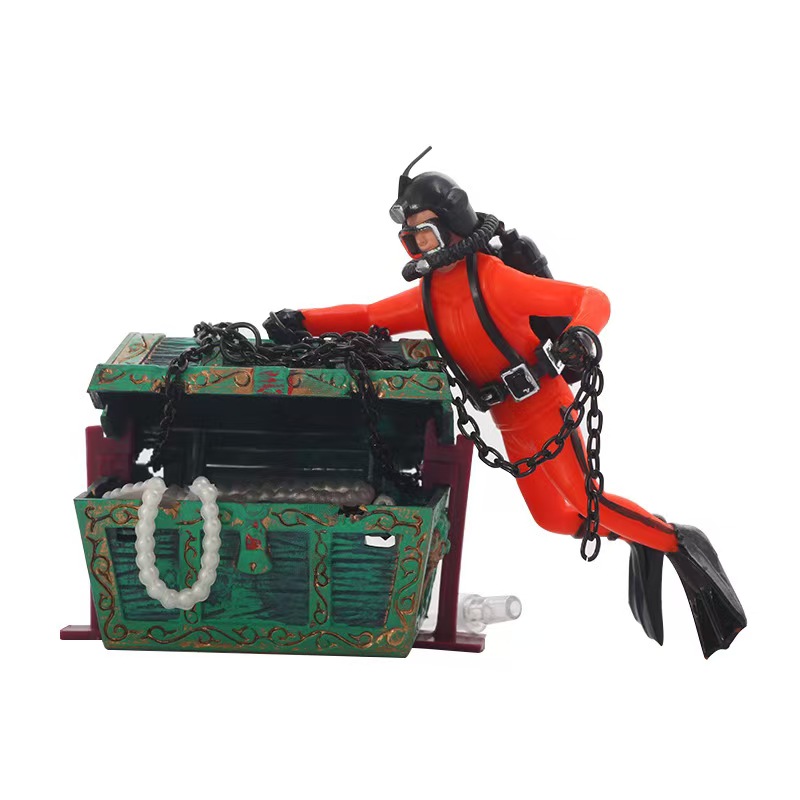 Aquarium Fish World - Ornamen Akuarium Treasure Frogman World of