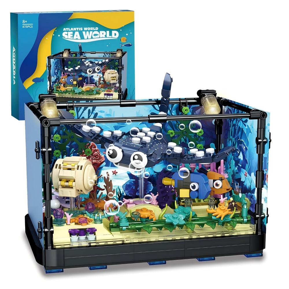 Aquarium Fish Lego - Set Bangunan Akuarium Ikan - Mainan