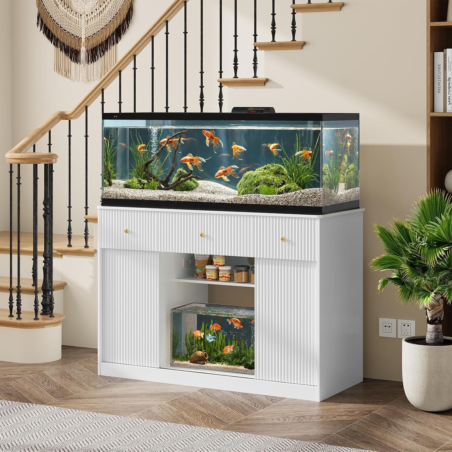 Aquarium Fish Lego - Stand Akuarium Garvee untuk Tangki 55–75/90