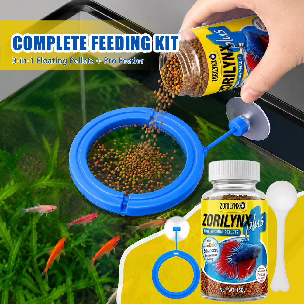 Aquarium Fish Vitamin - Pelet Makanan Ikan dengan Kit Cincin