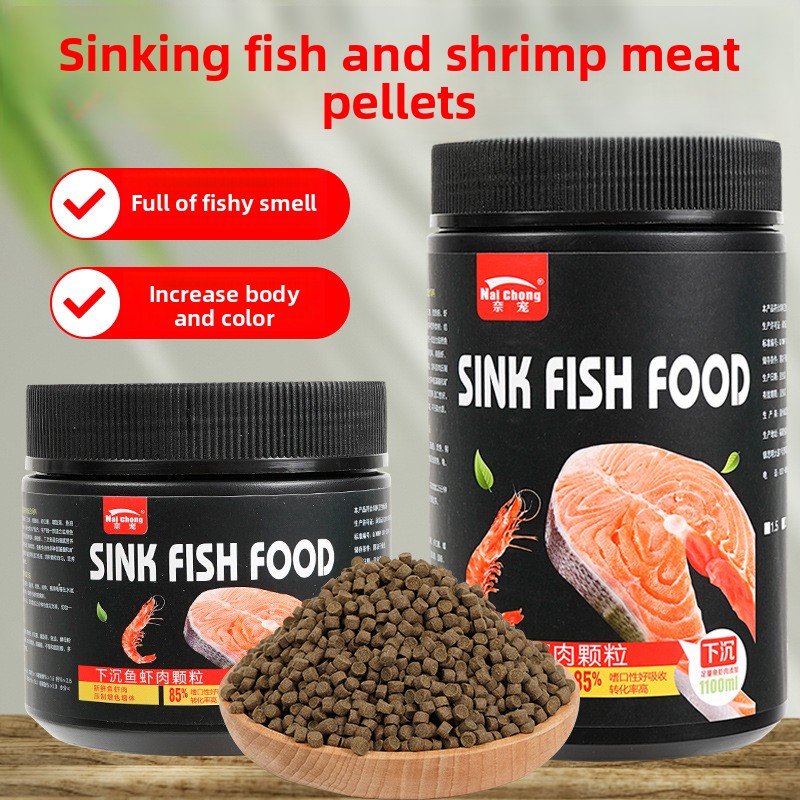 Aquarium Fish Vitamin - Nai chong Pakan Protein Daging Bentuk