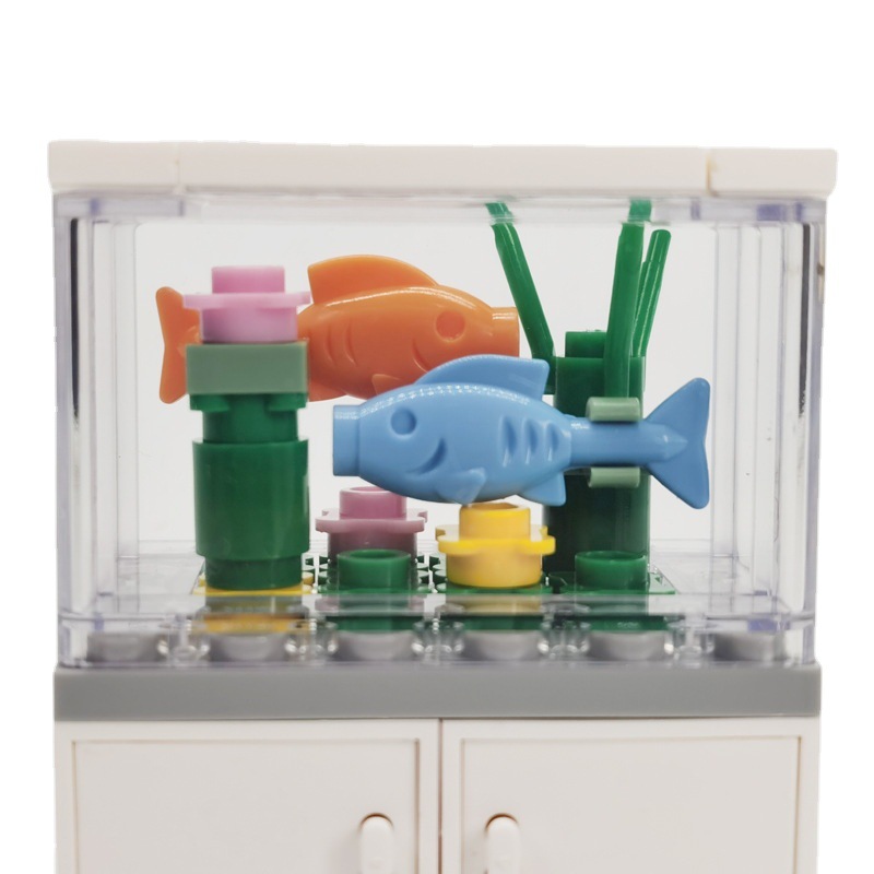Mainan rakitan MOC blok bangun - Aquarium Fish Lego ulasan dan harga