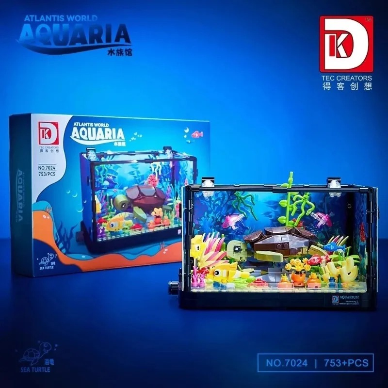 3 Set Blok Bangunan Puzzle Aku - Aquarium Fish World ulasan dan harga