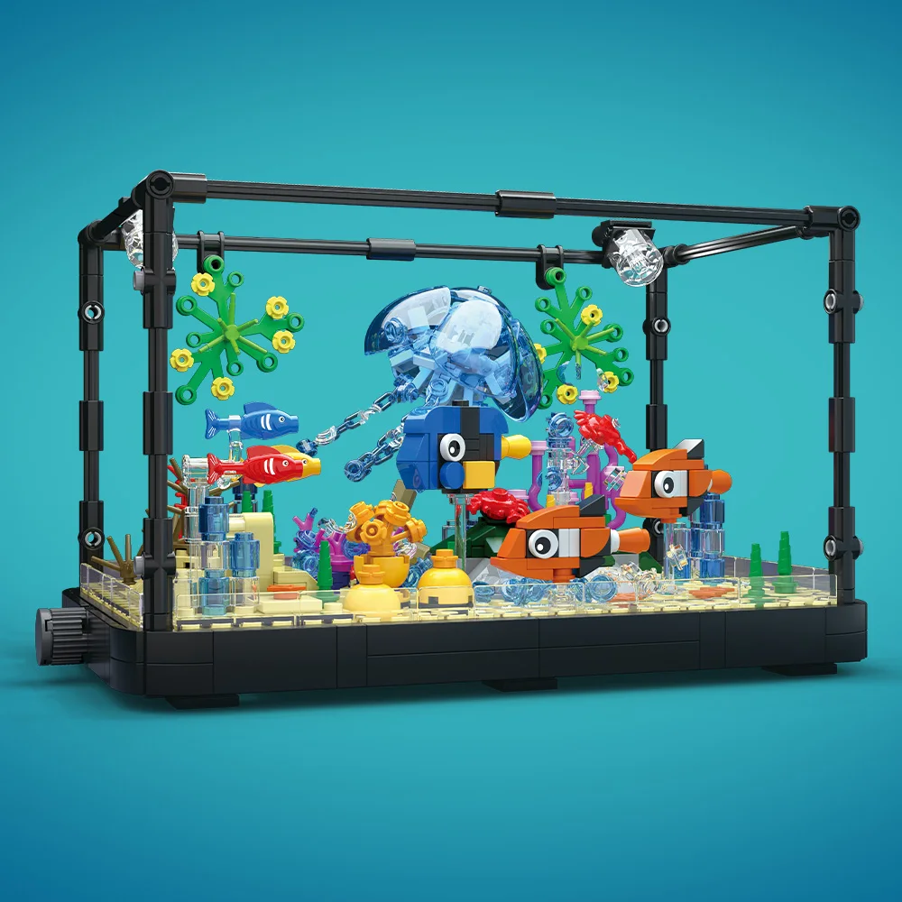 Set Blok Bangunan Akuarium den - Aquarium Fish Lego ulasan dan harga