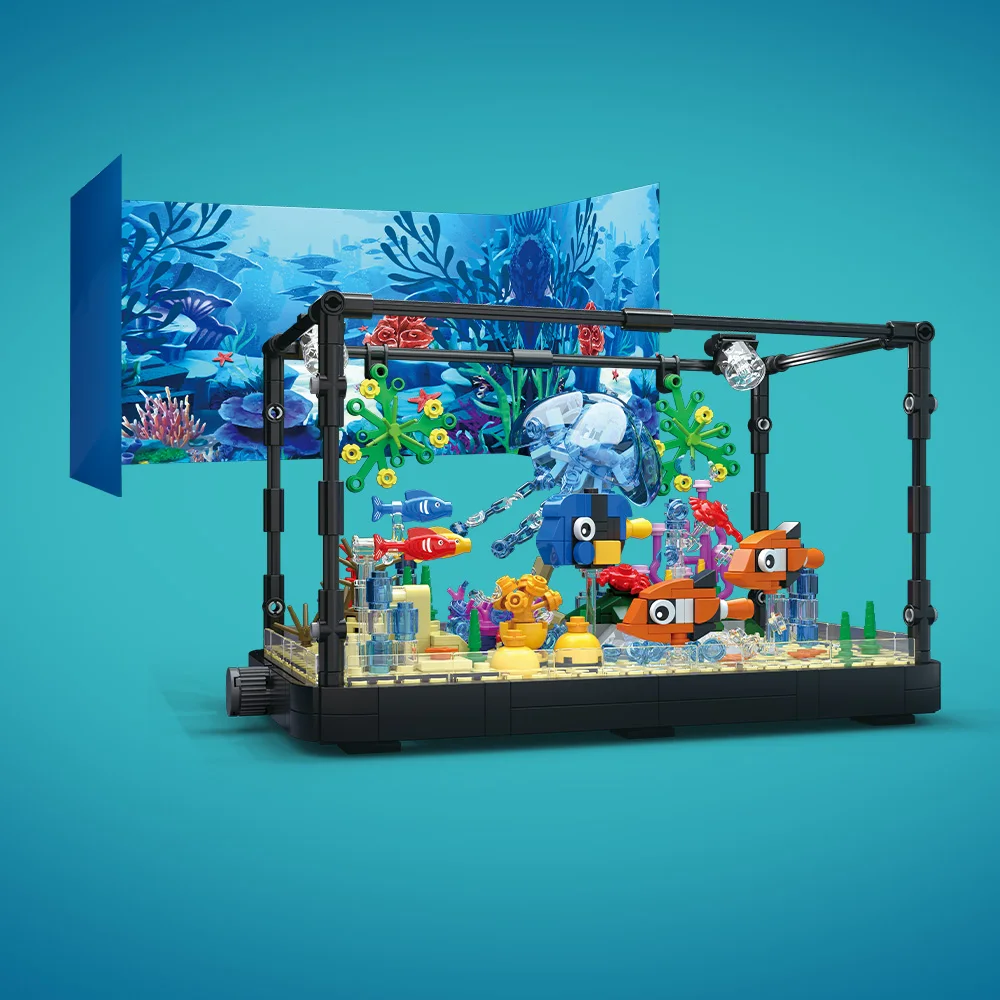 Set Blok Bangunan Akuarium den - Aquarium Fish Lego ulasan dan harga