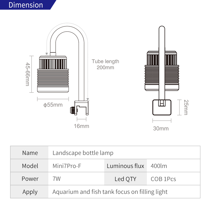 Week Aqua Mini7Pro-F IP68 Lamp - Aquarium Fish App ulasan dan harga