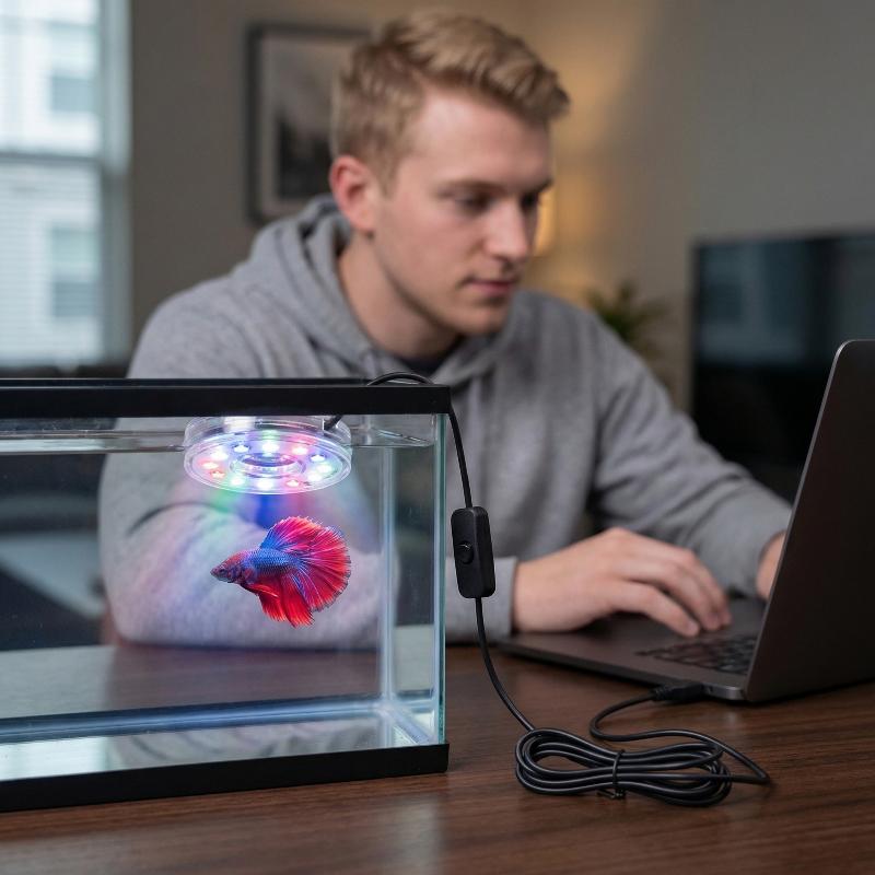 Lampu Tangki Ikan LED USB Lamp - Aquarium Fish Lego ulasan dan harga