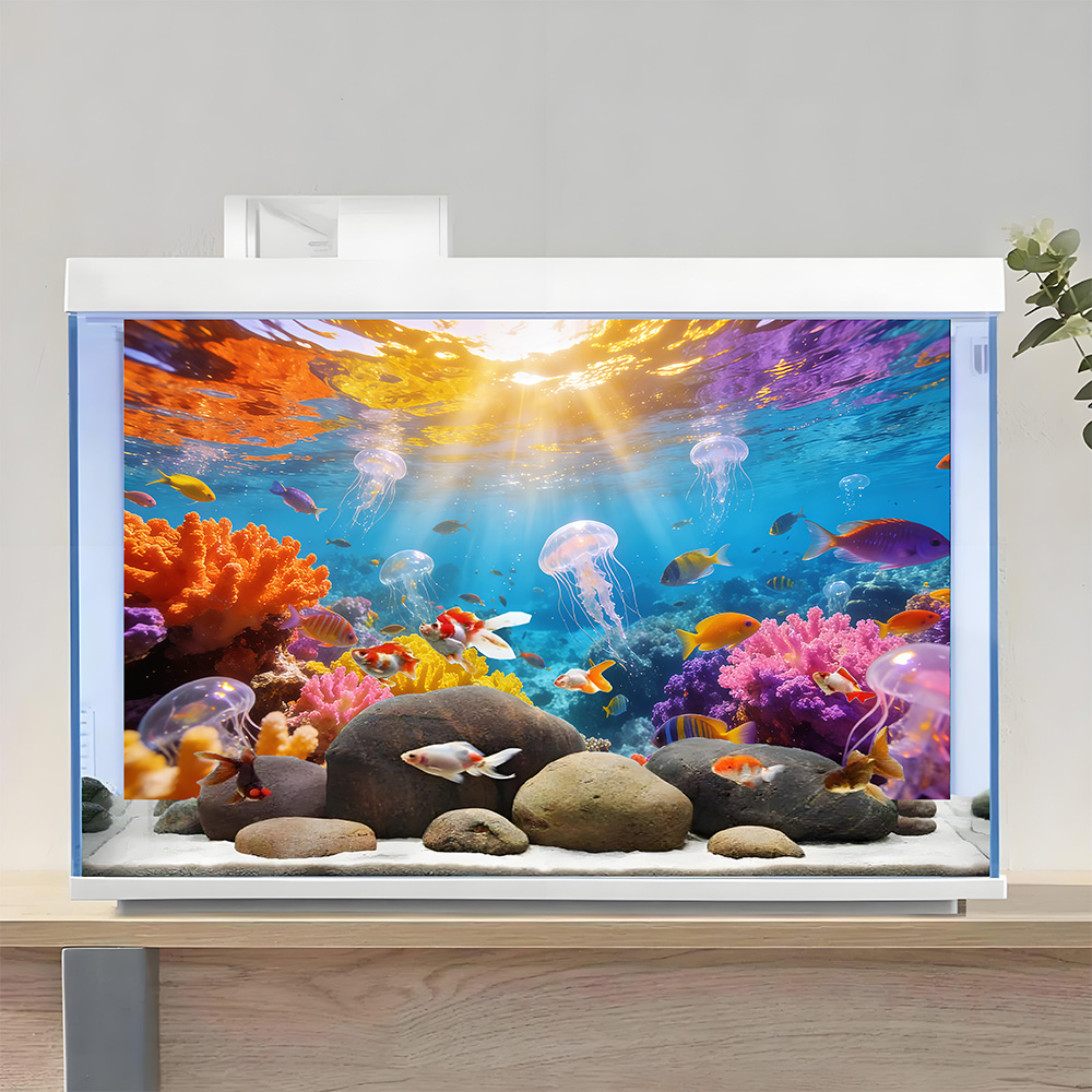 Dunia Bawah Laut, Lukisan Lata - Aquarium Fish World ulasan dan harga
