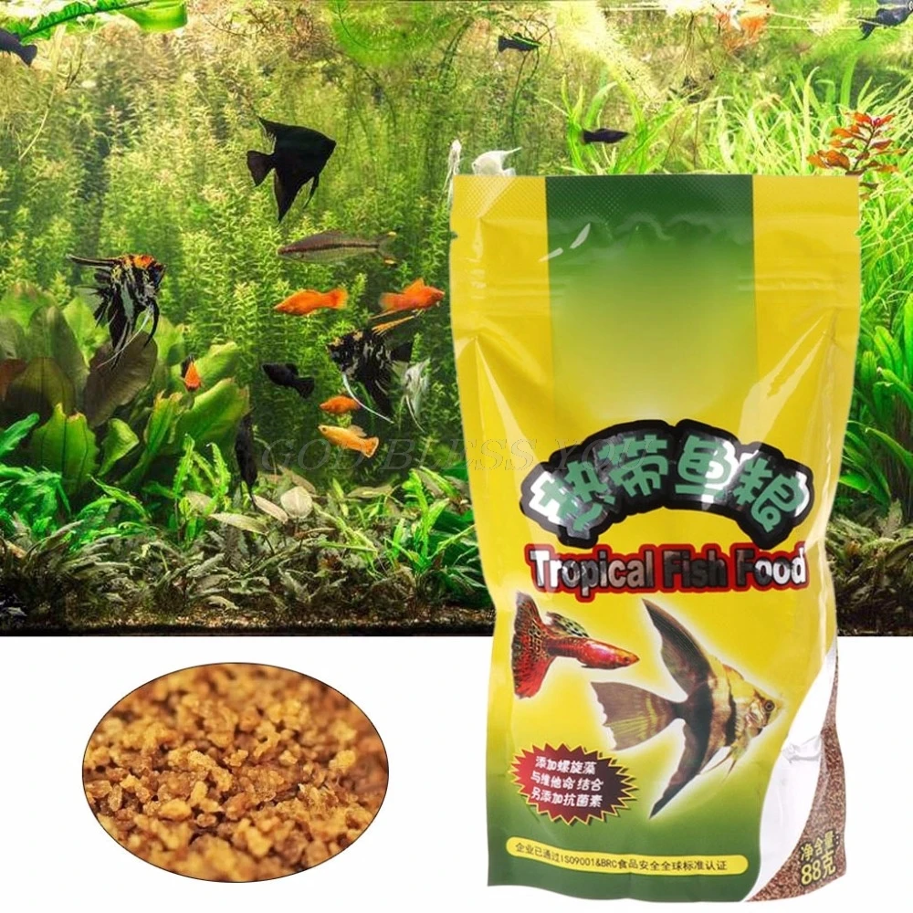 Tangki akuarium makanan ikan t - Fish Food Flake ulasan dan harga