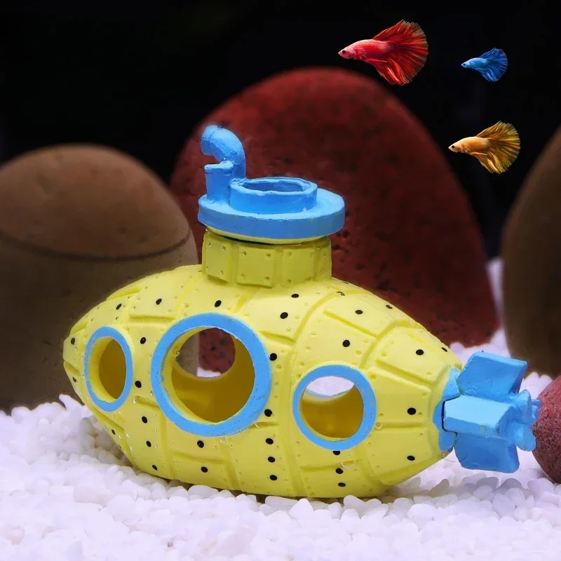 Ornamen Kapal Selam Resin Deko - Aquarium Fish Enrichment ulasan dan harga