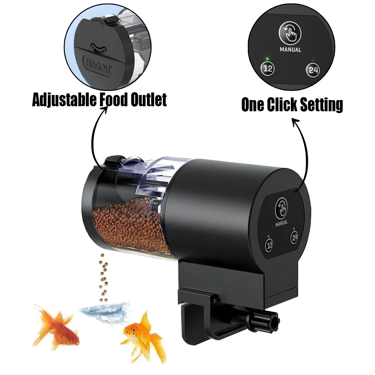 Pengumpan Ikan Otomatis Kapasi - Aquarium Fish Feeder Automatic ulasan dan harga