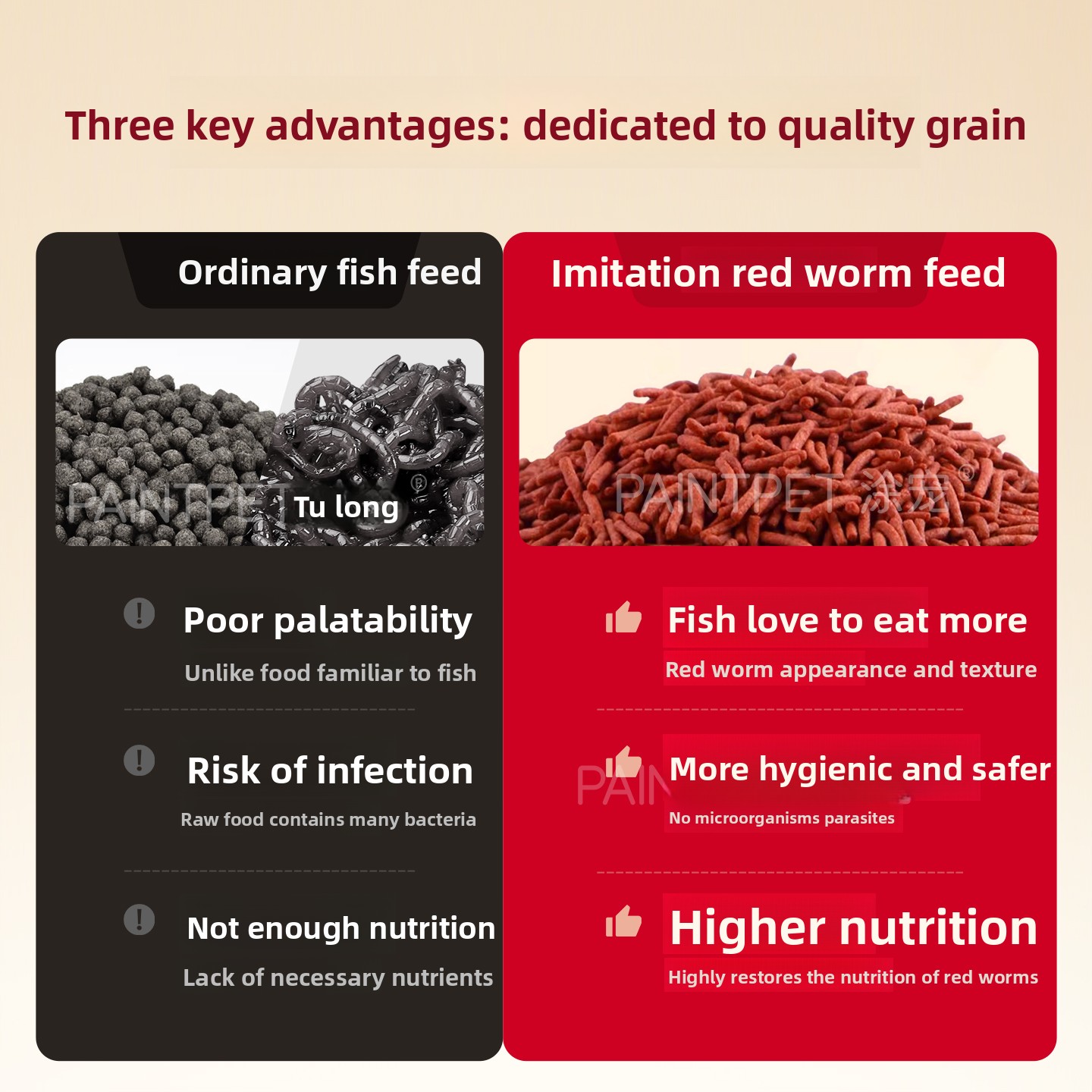 PAINTPET Bio-Mimetic Bloodworm - Aquarium Fish Vitamin ulasan dan harga