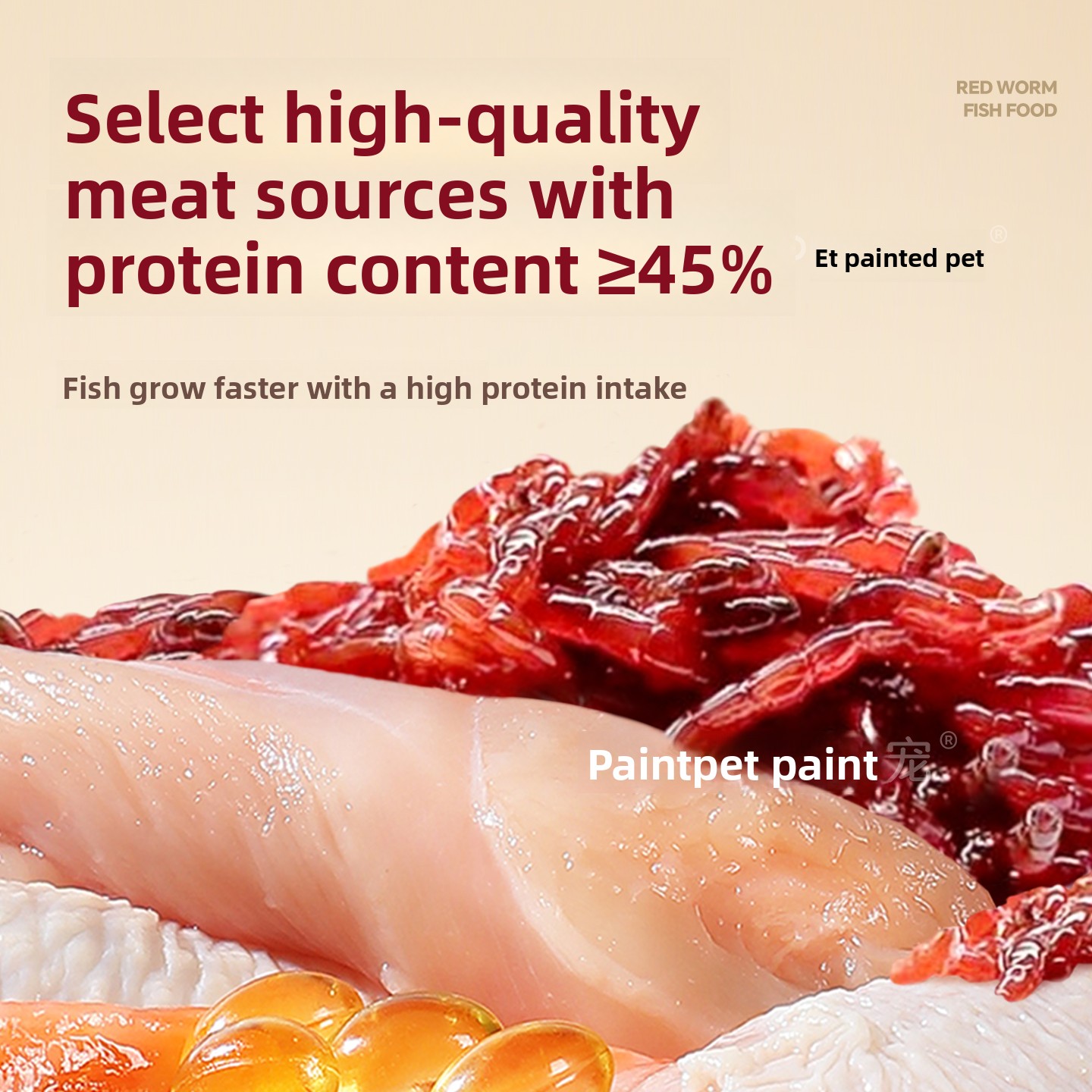 PAINTPET Bio-Mimetic Bloodworm - Aquarium Fish Vitamin ulasan dan harga