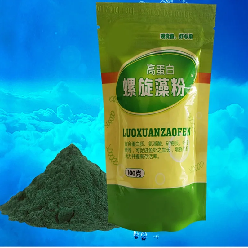 Botol bubuk Spirulina makanan  - Aquarium Fish Vitamin ulasan dan harga