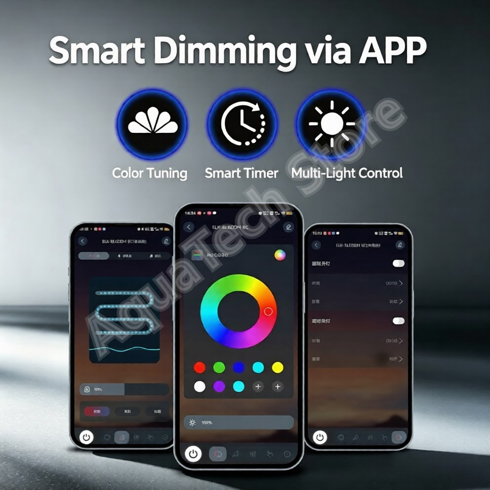 ANBOCHEN UFO RGB LED Lampu Aku - Aquarium Fish App ulasan dan harga